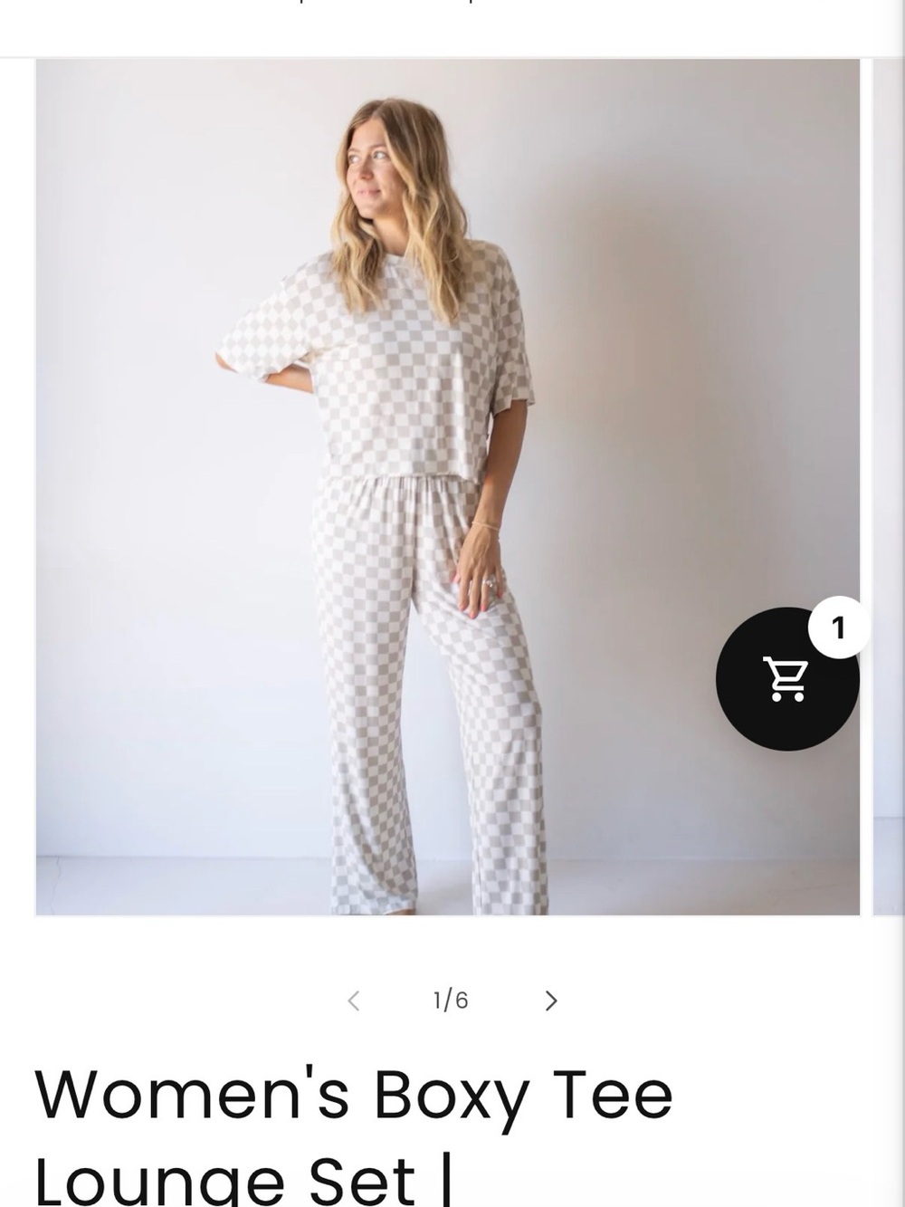 Checkerboard Boxy Lounge Set - NWOT